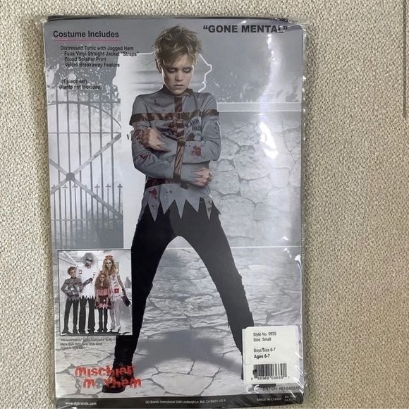 New Dreamgirl Mischief Mayhem - Gone Mental Kids / Boys Costume (age 6-7) - Picture 3 of 7